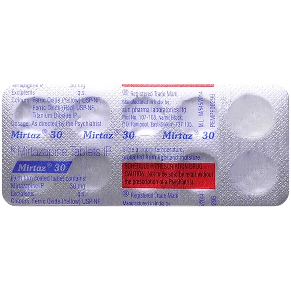 mirtaz 30mg tablet 10's